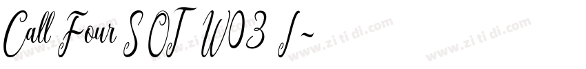Call Four S OT W03 I字体转换